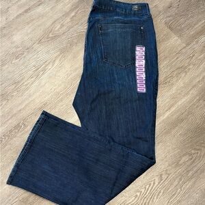 Seven7 Dark Indigo Tummyless High Rise Boot Leg Jeans NWOT 18W